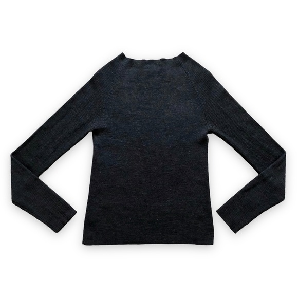 DKNY Gray Wool Ribbed Sweater - Picture 2 of 3